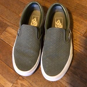 Vans embossed suede slip-on
